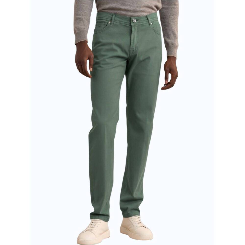 NEW MARCO PESCAROLO nerano slim fit 5 pocket chino pants in sage
